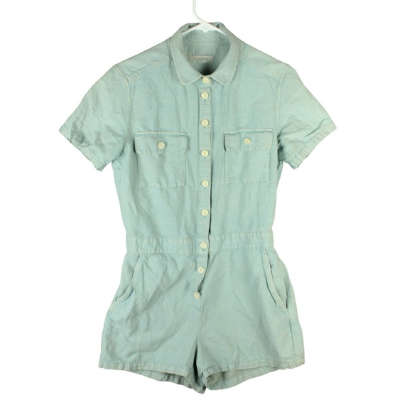 Outerknown Pants - Outerknown Women Size XS Blue Denim Jumpsuit overalls Button shortalls